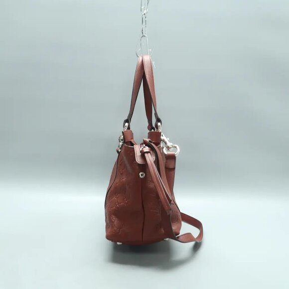 GUCCI Brick Red Leather Satchel 430-010325 - Picture 3 of 11